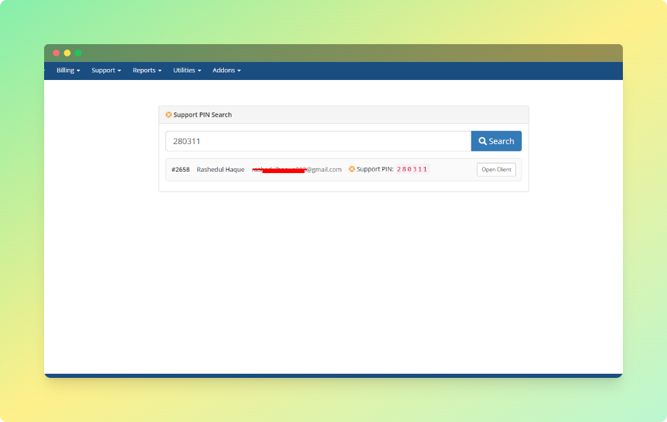 Admin PIN Search Tool
